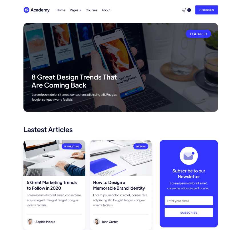 Blog - Academy Modern Website Template
