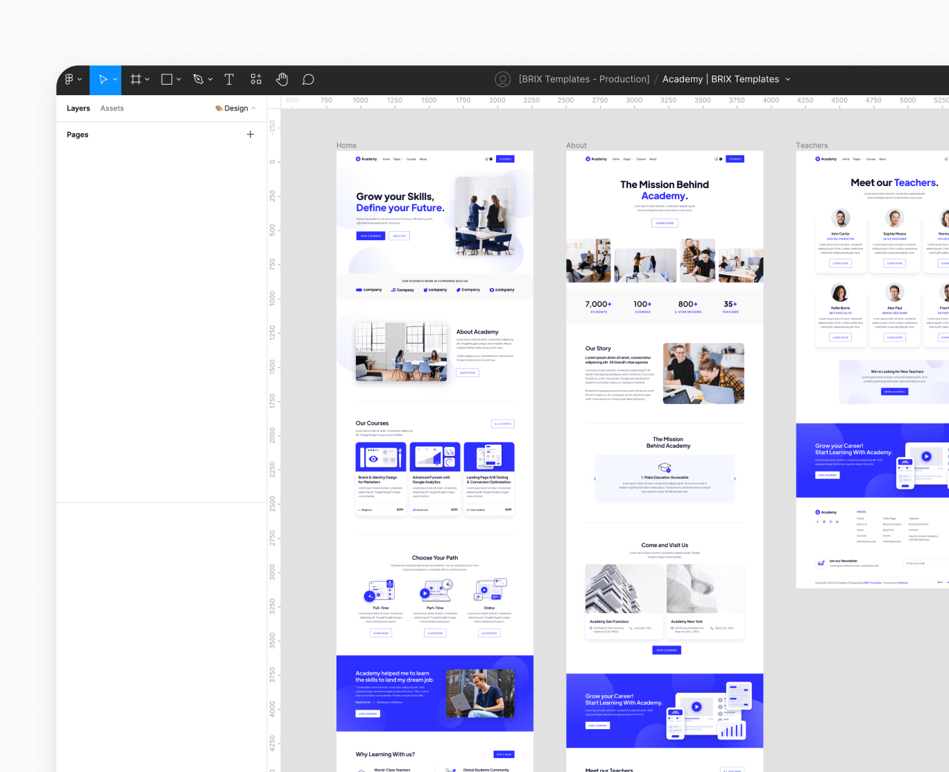 Figma File Included - Academy Modern Website Template