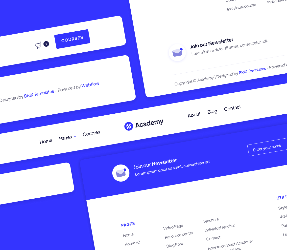 Headers and Footers - Academy Modern Website Template