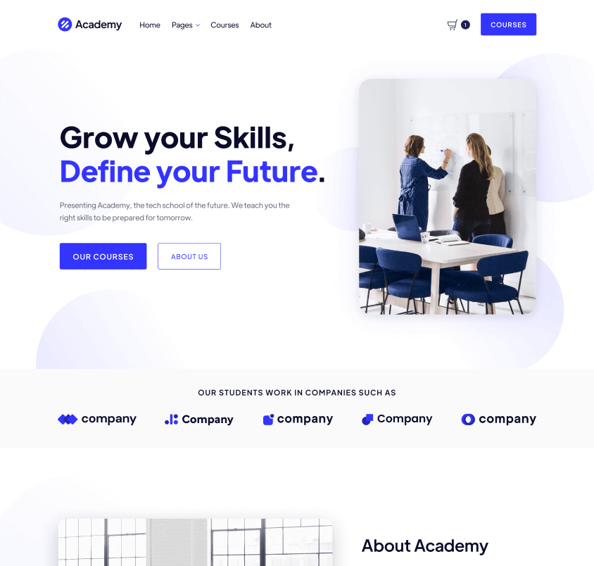 Home - Academy Modern Website Template