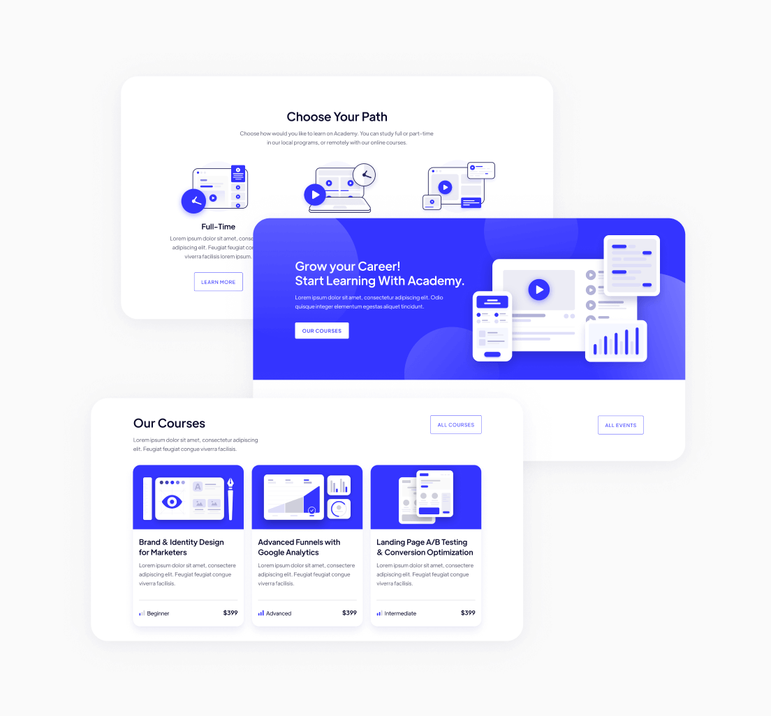 Sections - Academy Modern Website Template