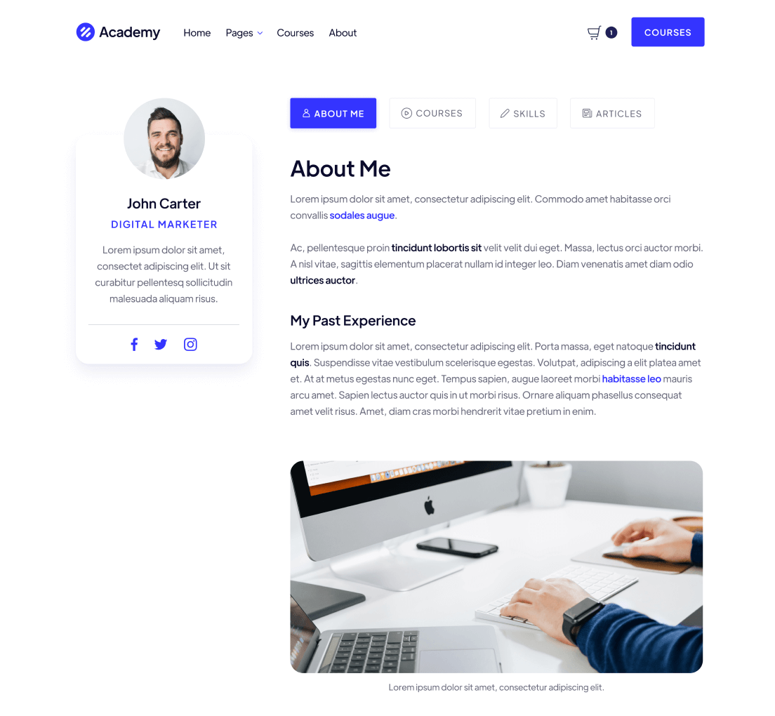 Teacher Single - Academy Modern Website Template