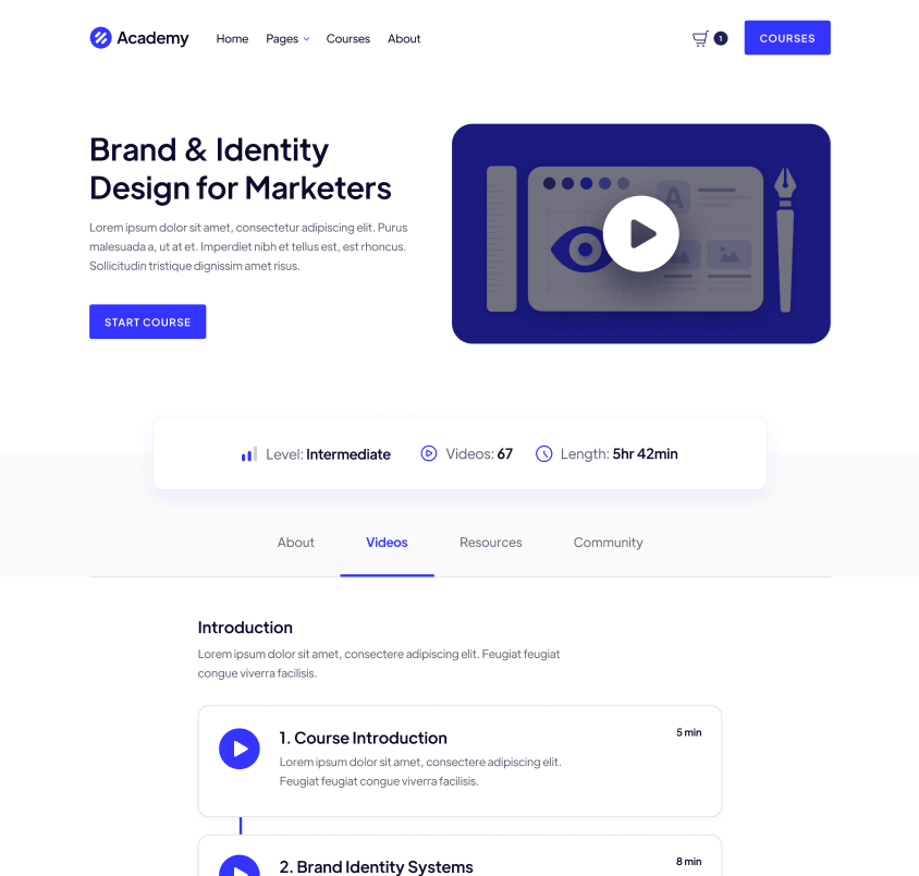 Videos - Academy Modern Website Template